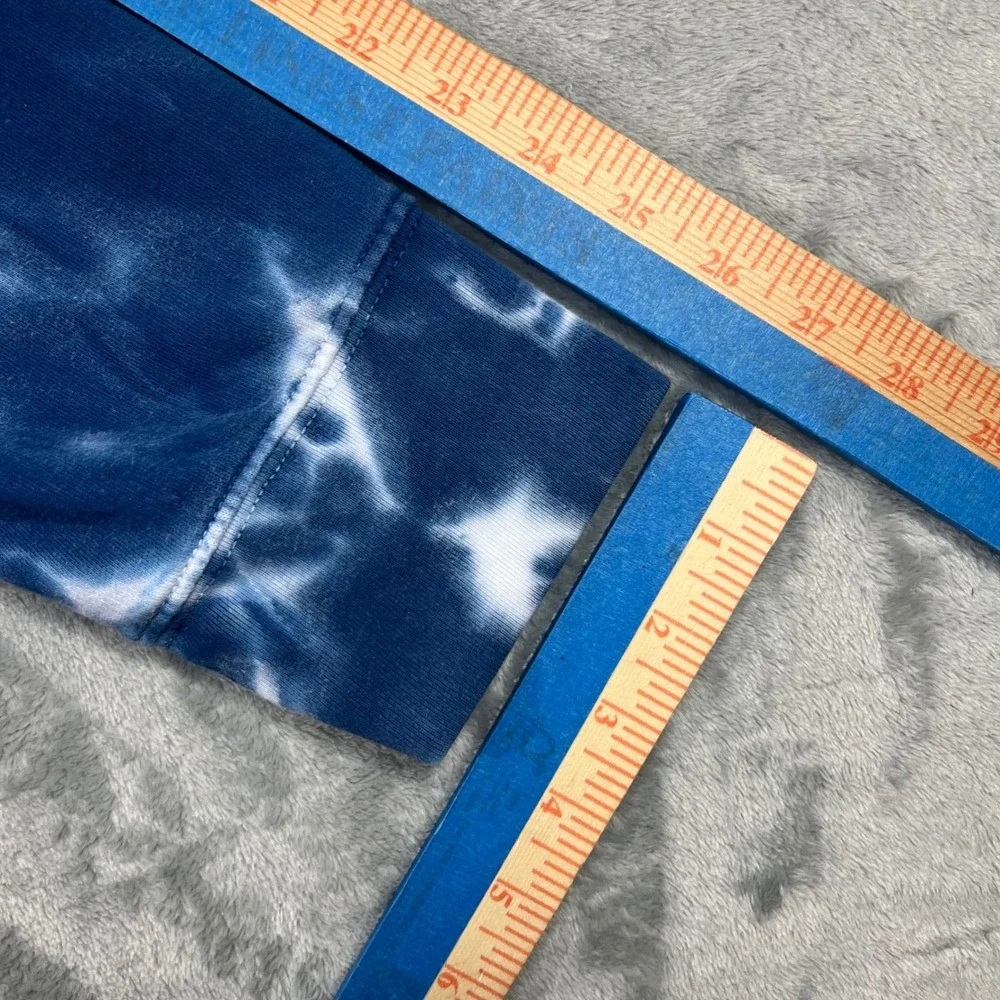 TRUE RELIGION Hoodie Mens 3XL Blue Tie Dye Good Full Zip Applique Grunge Skater